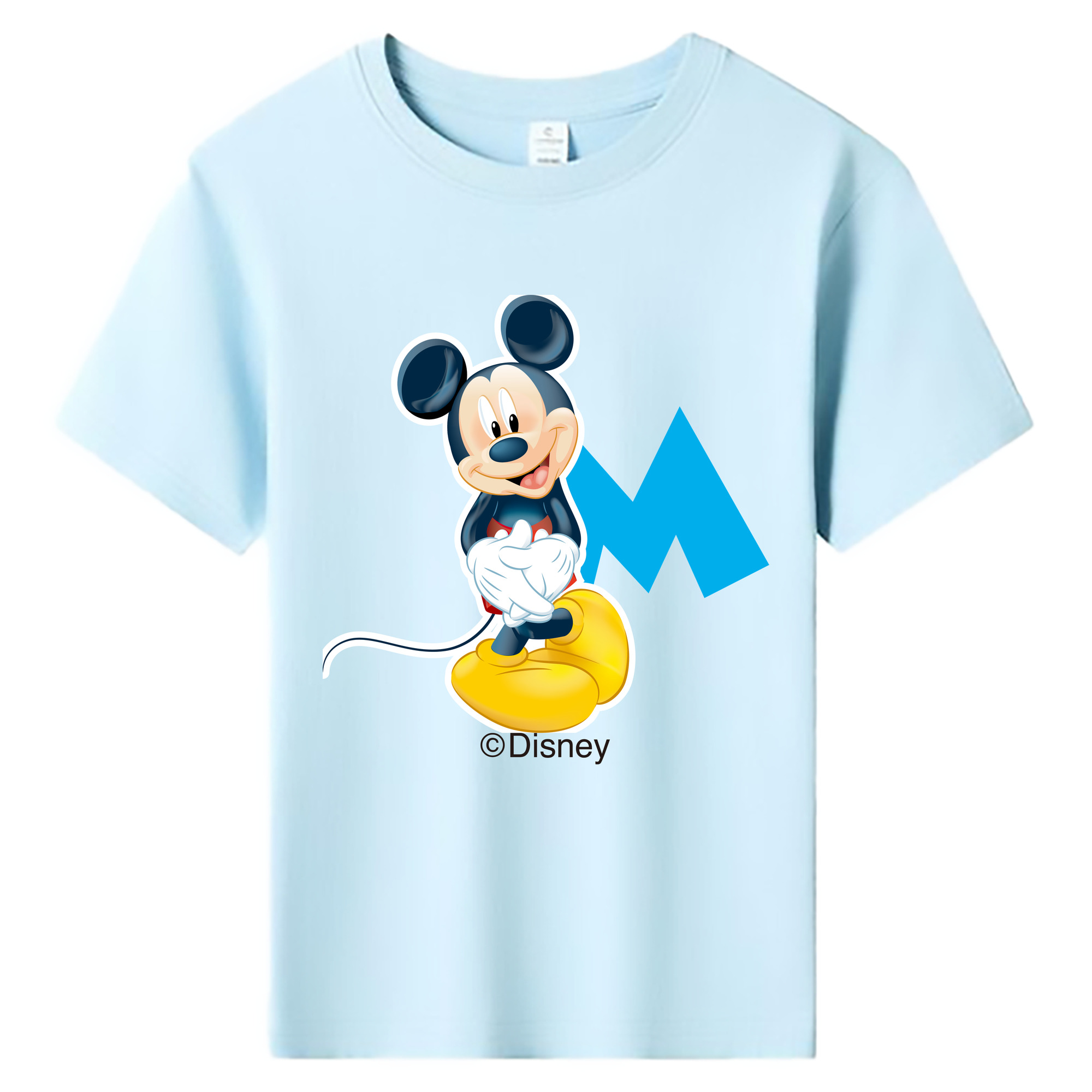 ミッキーマウス Mickey Mouse 綿100％キッズTシャツ（フロントプリント）